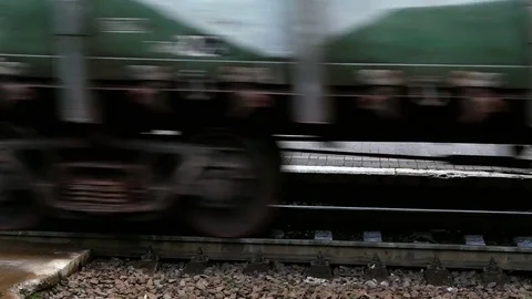 Railway train wagon railroad Stock-Footage 85434412