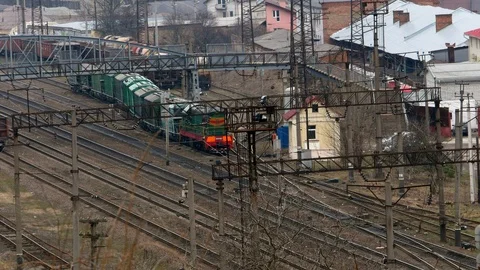 Railway train wagon railroad Stock-Footage 87182611