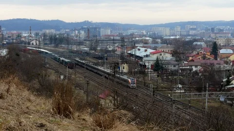 Railway train wagon railroad Stock-Footage 87187375