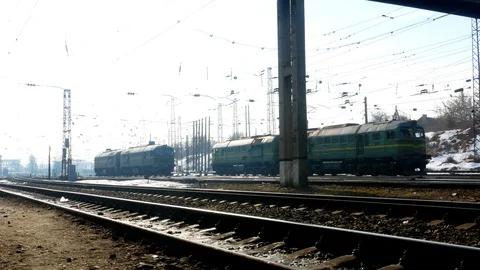Railway train wagon railroad Stock-Footage 102563133