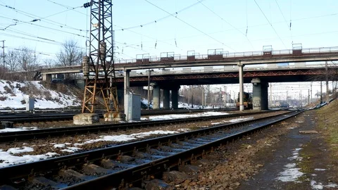 Railway train wagon railroad Stock-Footage 102563629