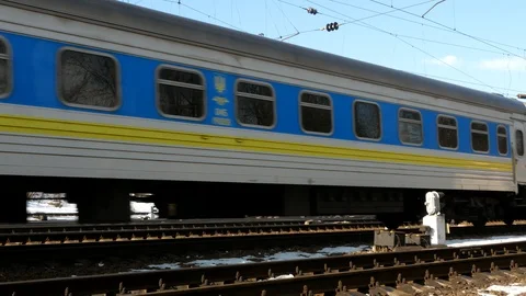 Railway train wagon railroad Stock-Footage 102564477