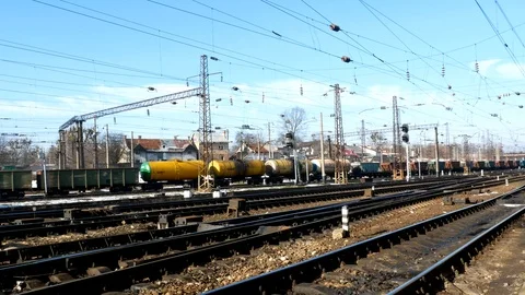 Railway train wagon railroad Stock-Footage 102564601