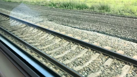 Railway from the train window Stock Footage 137146683