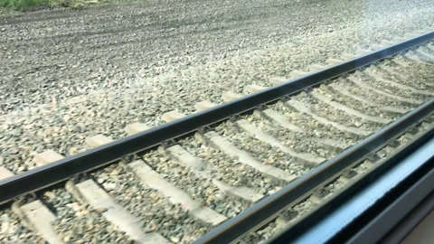 Railway from the train window Stock Footage 138616668
