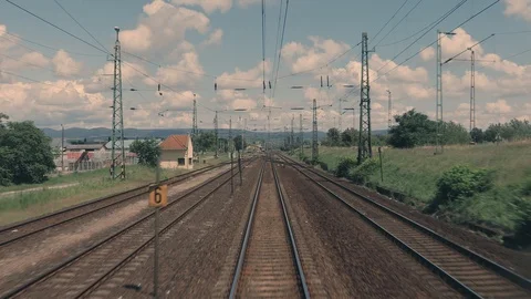 Railway travel view Stock Footage 88867322