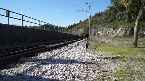 Railway tunnel 스톡 동영상 84791945