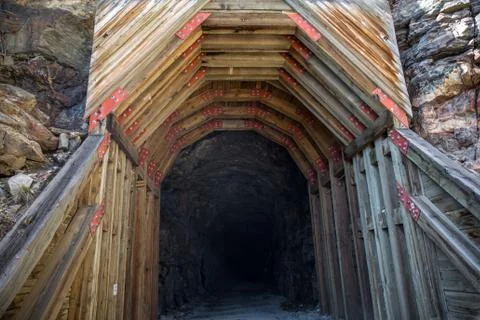 Railway tunnel framework Stock Photos