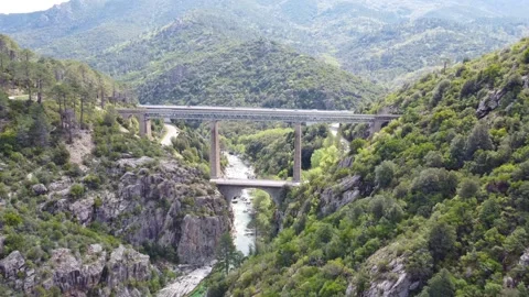 Railway Viaduct upon the Vecchio Stock Footage 253585677
