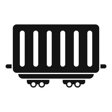 Railway wagon icon simple vector. Station train Illustrazione stock