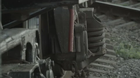 Railway wagon wheels Stock Footage 42756961
