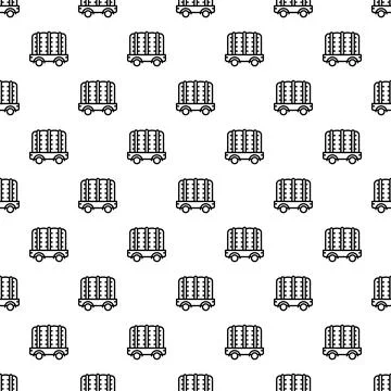 Railway wagons forming a repeatable seamless pattern 스톡 일러스트