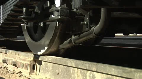 Railway wheel, sand Stock Footage 10840745