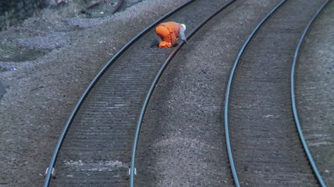 Railway worker Stock Footage 150163448