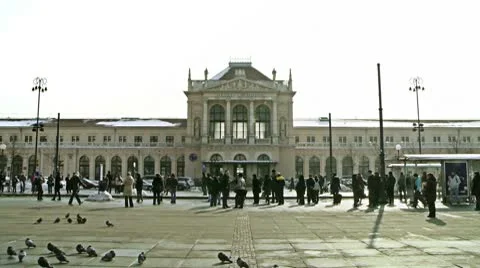 Railway Zagreb Stock Footage 10749239