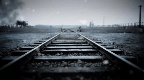 Railways Leading to a Concentration Camp 库存影片 62813080