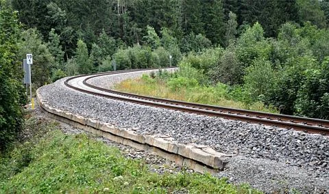 Railways in nature Stock Photos