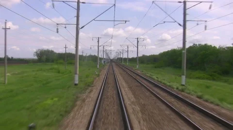 Railways in rural areas Stock Footage 49680224