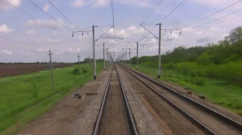 Railways in rural areas Stock Footage 49680232