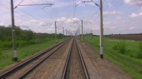 Railways in rural areas Stock Footage 50125663