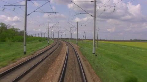 Railways in rural areas Stock Footage 50125668