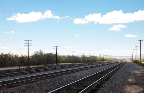 Railways on train station Stock Photos