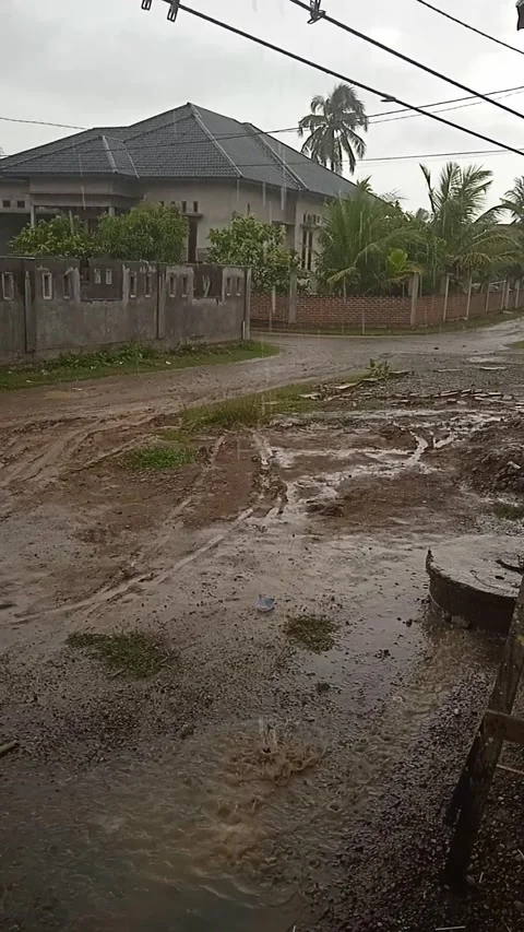 Rain in afternoon Stockbeeldmateriaal 217682959