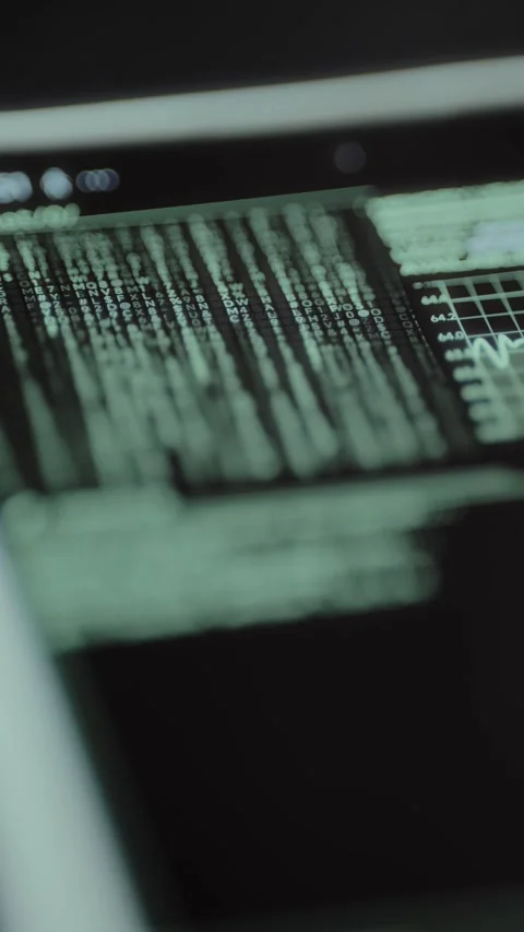 Rain of alphanumeric characters, cybersecurity concept Stock Footage 326045408