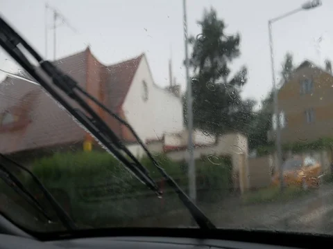 Rain and car ride Stock Footage 77573740