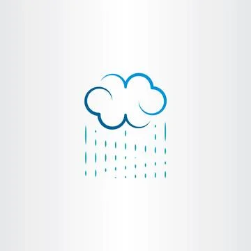 Rain and cloud vector logo icon symbol illustration Stock Illustration