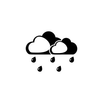 Rain and clouds icon. Element of weather elements illustration. Premium quality 스톡 일러스트