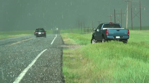 Rain and Hail Video stock 54755976