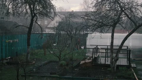 Rain and hail Stock Footage 155475198