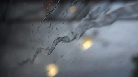 Rain and light on window of moving vehicle modern travel concept 스톡 동영상 63422058