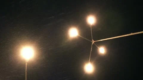 Rain and lighting pillars (2) Stock Footage 21453460