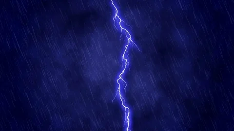 Rain and lightning in a big thunderstorm motion graphic 動画素材 101691648