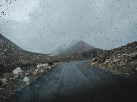 Rain and Mountains 写真素材