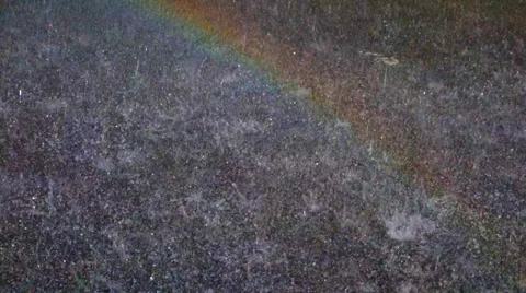 Rain and Rainbow Stock Footage 49134524