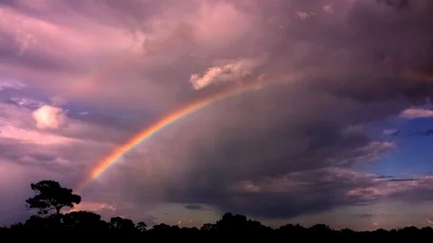 Rain and Rainbow Time Lapse (2160p 29.97) 스톡 동영상 96168798