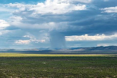 Rain and storm clouds over the Ugab River valley, Namibia Stock Photos
