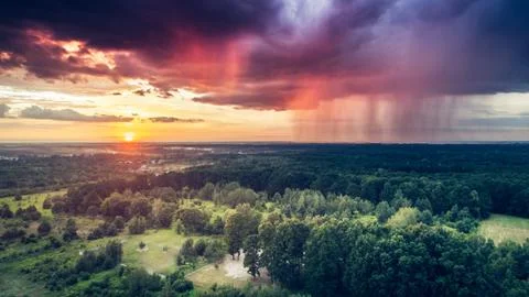 Rain and sun Stock Photos