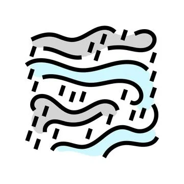 Rain and wind hurricane disaster color icon vector illustration Stockillustratie