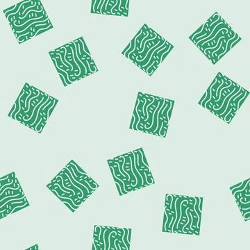 Rain and wind hurricane disaster glyph seamless pattern Illustrazione stock
