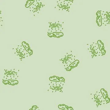 Rain and wind hurricane disaster line vector seamless pattern Stock Illustration