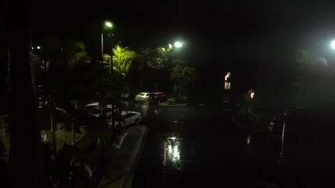 Rain and wind the night before hurricane Irma hit Florida, US Stock Footage 81534786