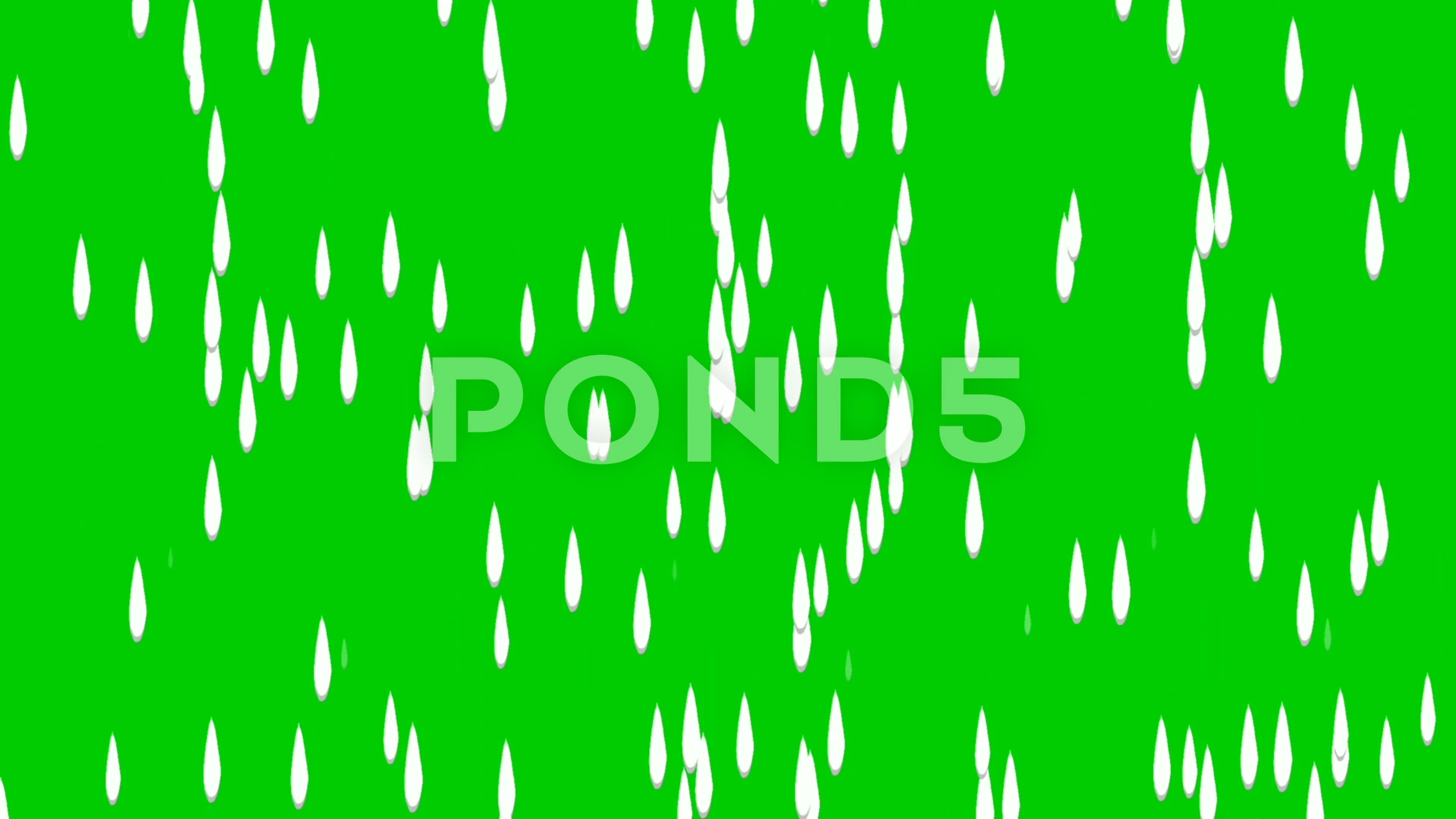rain animation green screen, water drop ... | Stock Video | Pond5