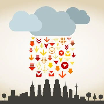 Rain of arrows Stock Photos