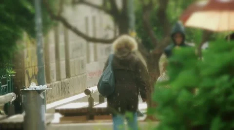 Rain in athens. Stock Footage 18184062