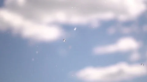 Rain on the Background of the Clouds. Stock Footage 77004813
