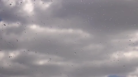 Rain on the Background of the Clouds. Stock Footage 77005087